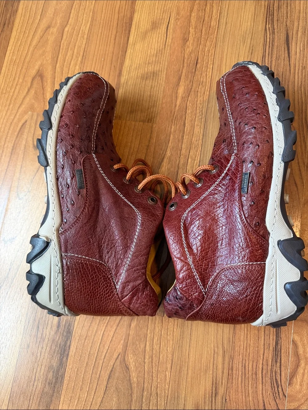 El Vaquero Elegante Men's Brown Leather Lace-Up Shoes